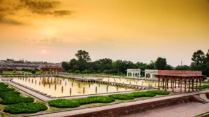 A-beautiful-sunset-at-Shalamar-Garden-Lahore